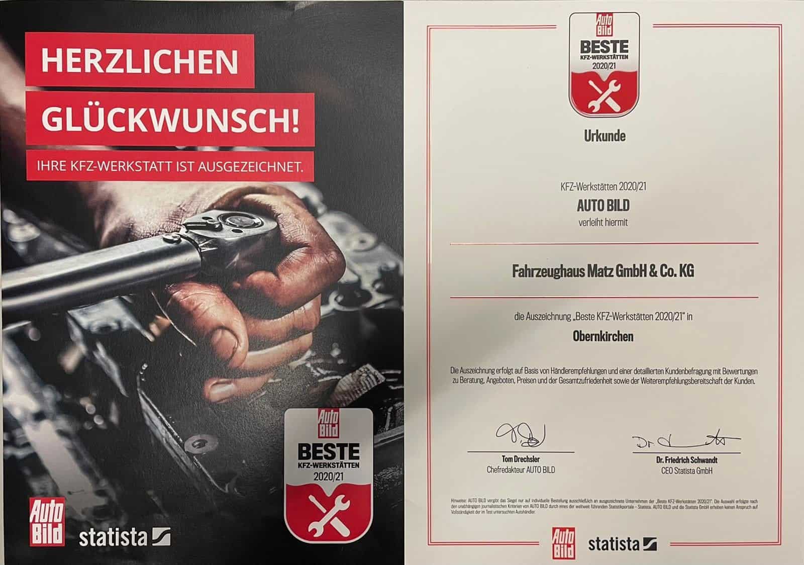 Mehr über den Artikel erfahren Auszeichnung AutoBild