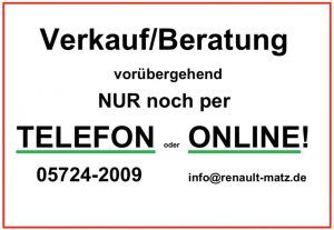 Mehr über den Artikel erfahren Verkauf NUR noch Online!